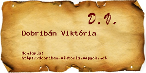 Dobribán Viktória névjegykártya
