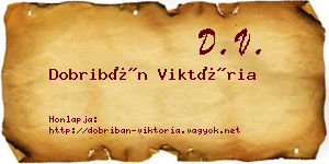 Dobribán Viktória névjegykártya